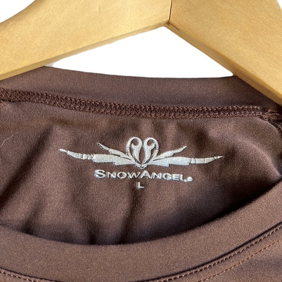 Snow Angel Brown Long Sleeve Base Layer Top Size Large - Picture 4 of 6